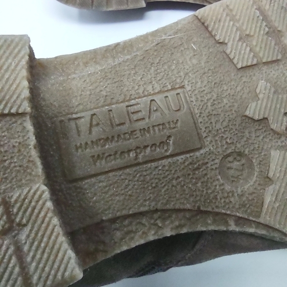 NEW Italeau Foliana 37.5 brown suede ankle boots booties NWOB - Picture 10 of 11